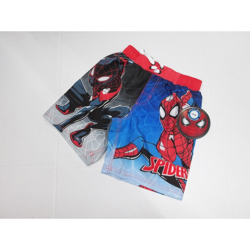 Marvel Spider-Man Boys Swim Trunks UV50 Blue Red Black Size‎ 6/7 / #26557